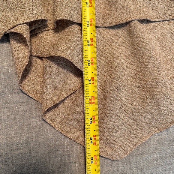 Vintage poly/linen ballet skirt - mid waist with asymmetrical layers - oatmeal - Picture 8 of 9